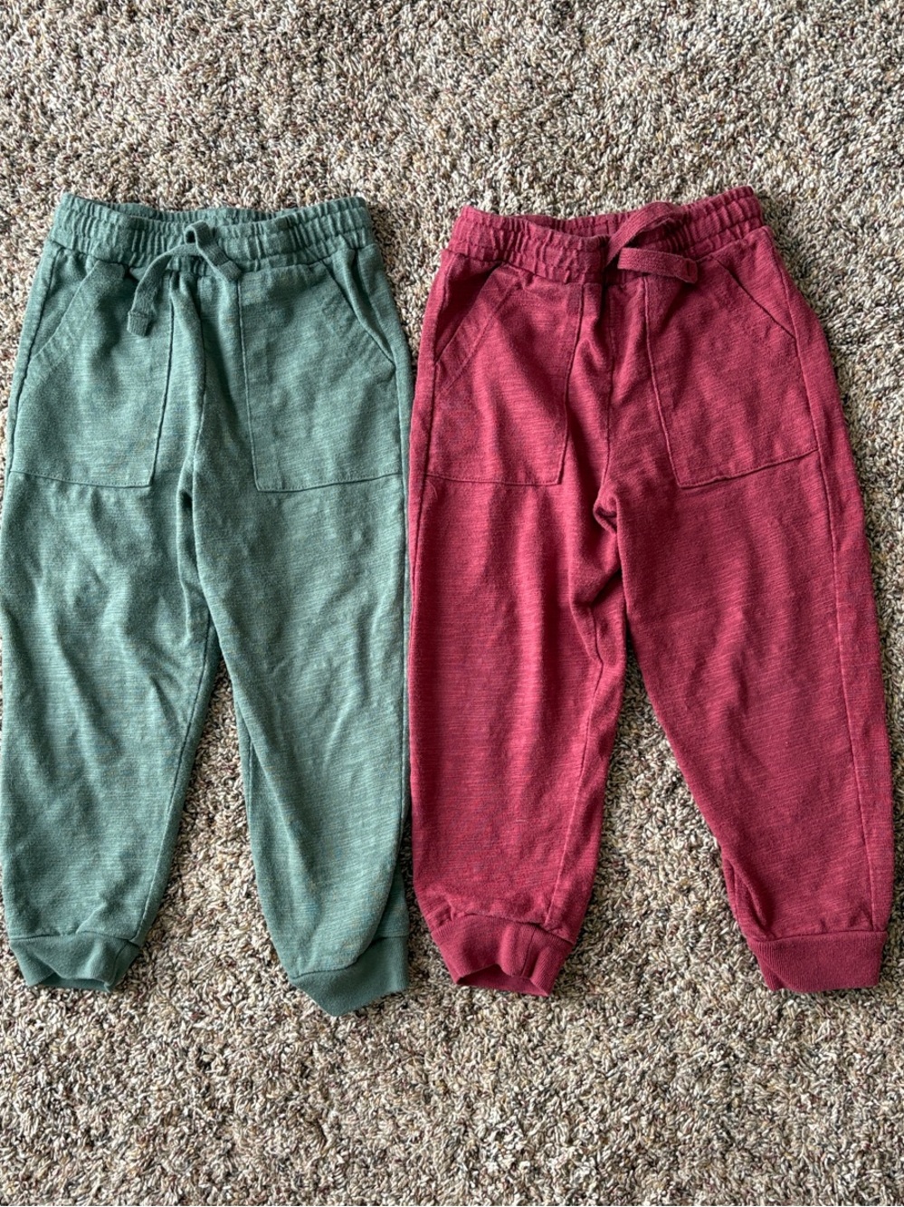 Garanimals Two-Pack Kids Jogger Pants - Green & Burgundy